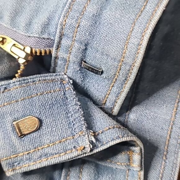 Vintage 70's Retro Lightwash Wide Leg High Rise Jeans Unisex 34" Waist - Picture 8 of 15